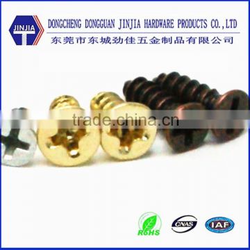 m3 din7982 brass screws with cross recess head