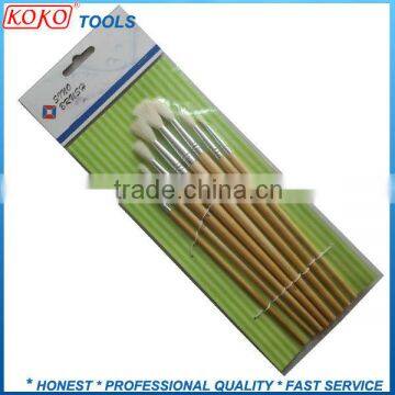 Polybag card packing wool hair handle wood artist brush