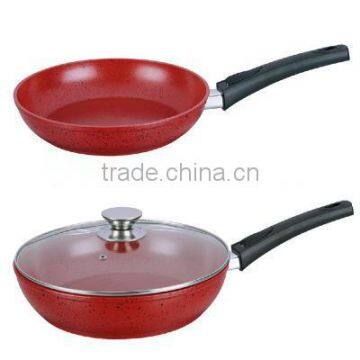 Aluminium Red Lava Stone Coating Fry Pan photo-2