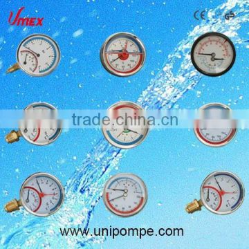 Different Style hot water temperature pressure gauge thermalmanometer