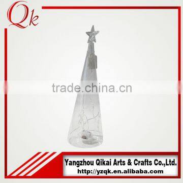 manufacturer of glass christmas tree with led light for europe and US market