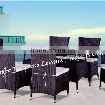 2016 Rattan Dinning Table and Chairs/rattan Seat Dinning Set/rattan Garden Set