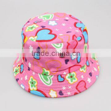 kids floral print bucket hat sun cap