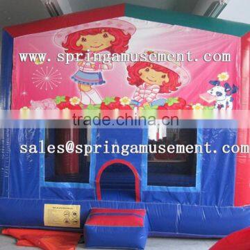 Cute Gril inflatable bouncy castle, Inflatable bouncer with hook and loop fastener SP-PP012