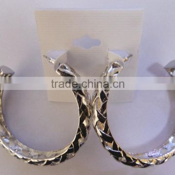 cheap earrings made in china Women Charms silver piercing ring type earrings