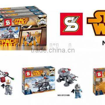 SY218 3pcs/lot space war plastic minifigure building block toys