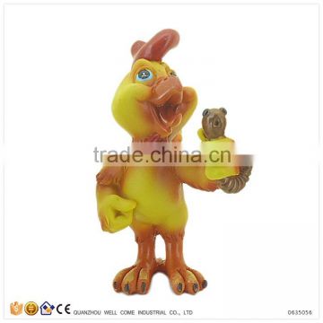 Polyresin Christmas Item Chicken Statues Karaoke