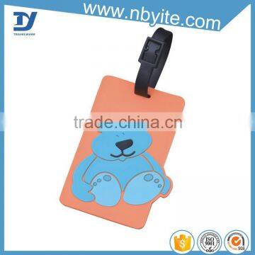 lovely bear shape waterproof luggage tag