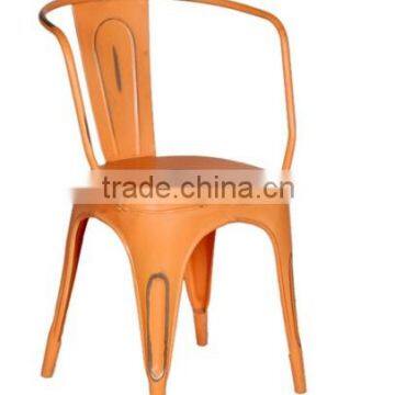 REX INDUSTRIAL METAL CHAIR WITH ARM REST , HONEY DROP IRON INDUSTRIAL CHAIRS