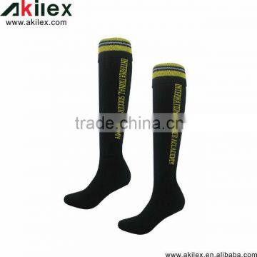 China socks factory OEM fashion design nylon long football socks with custom logo