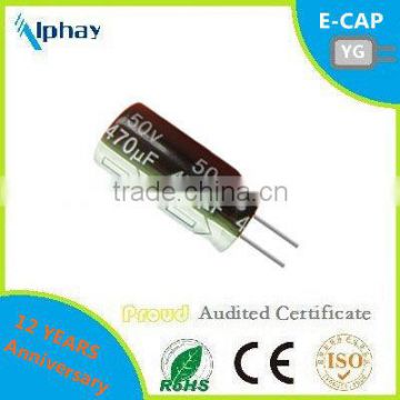 470uF 50v 10X20 20% aluminum electrolytic capacitor