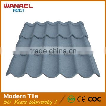 China high quality colored coated and galvanized good shape roofing tile