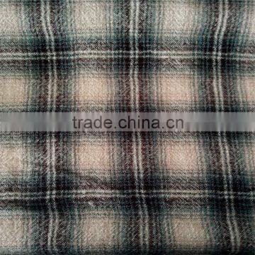 new arrival yard dyed woven fabric wool commixed fabric check plaid pattern double layer