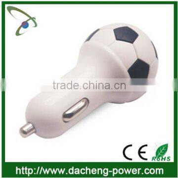 Newly usb car charger with football design 5V 2.1A for Ipad,Iphone