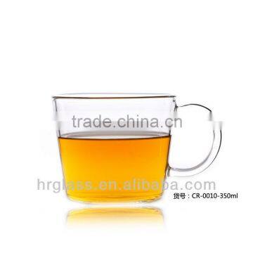 Wholesale Factory Direct Glass Cups with Handle, Glass Drinking Mugs