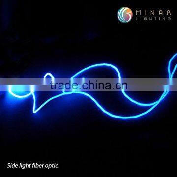 outdoor lighting decoration 6mm polymer fiber optic side glow cable