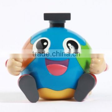 plastic round piggy banks, popular plastic globle piggy banks, made design piggy banks manufacturer