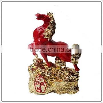 24k golden color horse statue , chinese zodiac statue