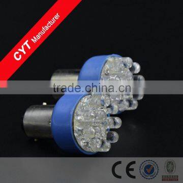 1W DC12V BA15D 12 x 2 LED Blue Car Lights Indicator light Brake light