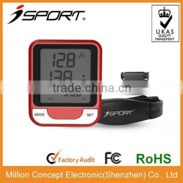 Wireless Waterproof LCD Bike Computer with HRM