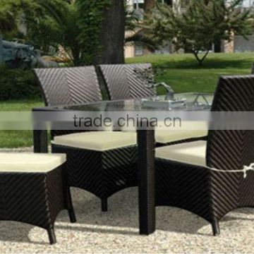 Garden dining Furniture - classic wicker dining sets 1 table + 6 chairs