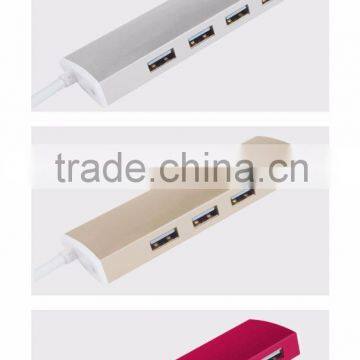 High Speed Super Slim Aluminum Usb 2.0 Hub 4 Ports photo-2