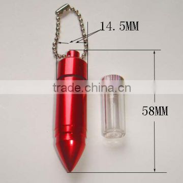 aluminum pill holder / bullet shaped pill box /cute pill boxes