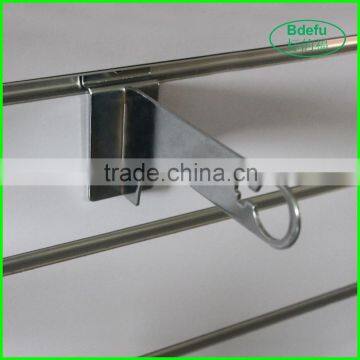 Slatwall chrome metal round tube bracket