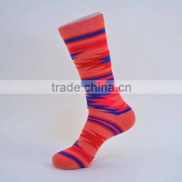 wholesale coloured mid calf padding ski merino wool socks