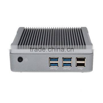 Cheap fanless mini pc Intel i3-4005U 1.8Ghz processor 6*USB ports made in China