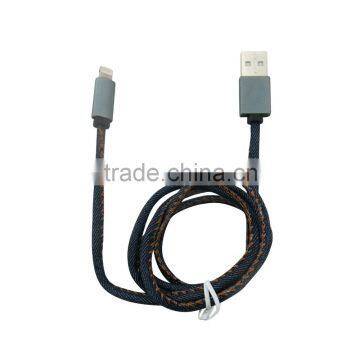Jeans stitched MFi certified usb data/charging cable