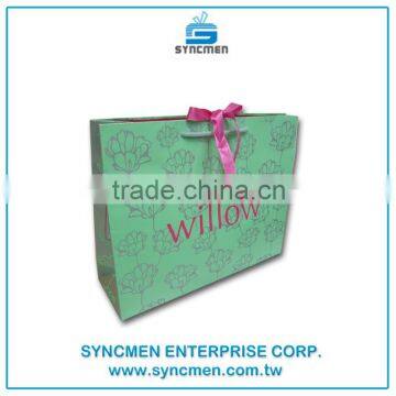 2016 Taiwan Company Factory Handle Length Handle Promotional Paper Bags