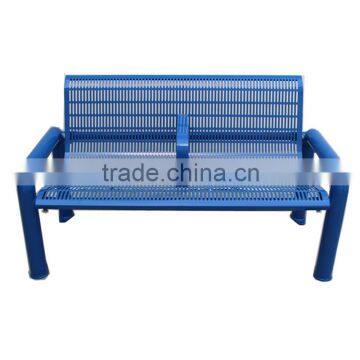 Polyester powder coated metal outdoor furniture metal bench park