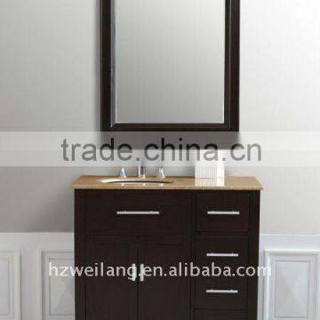 traditional bathroom vanity with granite countertop