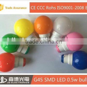 Hot multicolor PC shell E27 / B22 0.5wled bulb light prices