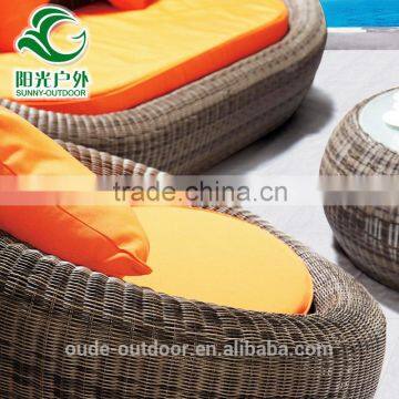 Cushions Rattan Round Chairs Wicker Round Sofa Set Used Rattan Furniture photo-3