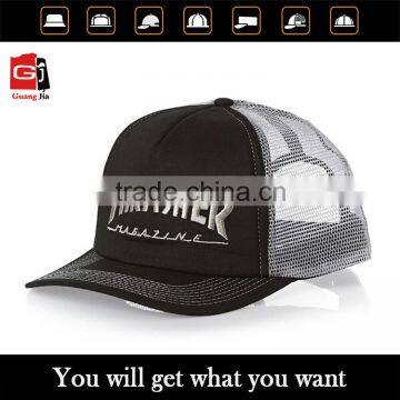 Guangjia Cap Manufacturer Wholesale Custom 3D Embroidery 5 Panel Trucker Mesh Cap                        
                                                Quality Choice