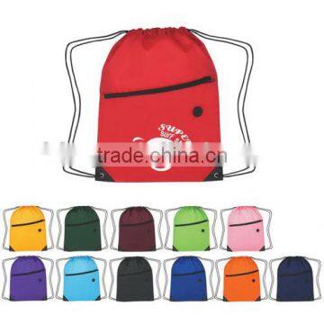 210D Polyester Drawstring Cinch Backpack