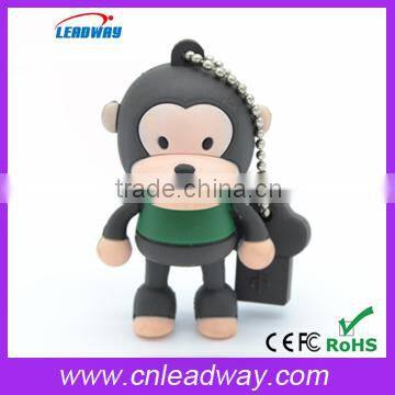 3D PVC customized USB flash drives cute Monkey
