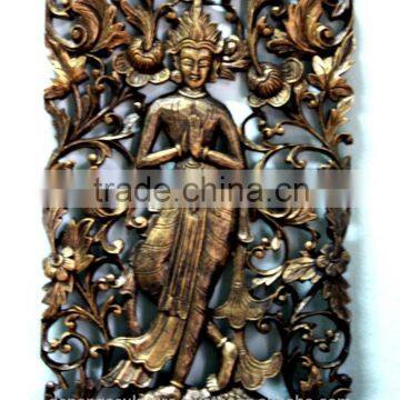 Resin Apsara dancing wall relief set of 3 pieces DSF-HR45