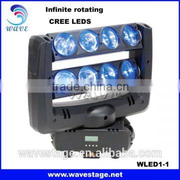 WLED 1-1 Infinite rotating shary dj equipment 8 heads rgbw 10w multi moving head wash light bar