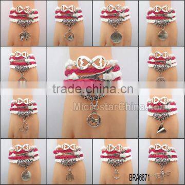 Ebay Leather Wristband Cuff Rhinestone Buckle Bracelet Wholesale photo-5