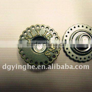 Fashion Metal punching Shank Jeans Button