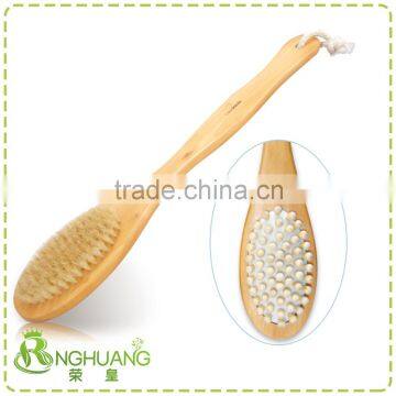 Double side bath brush with massager beads