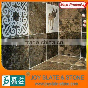 Polished finish with sandblasted pattern beautiful decor stone for cladding and flooring