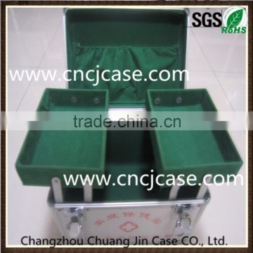 Household China carrying medical paramedic with green trays aluminum medical case