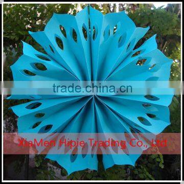 Hot sale 12" Turquoise Pinwheel Paper Flower Rosettes Hanging Decoration