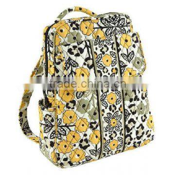 VB style quilted sewing floral printed backpack bag