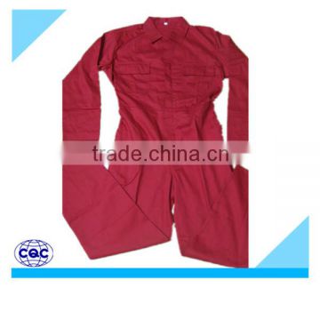 cotton red mechanic printed coverall