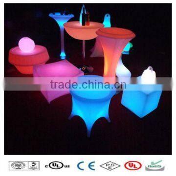 Cheap battery rechargeable outdoor acrylic led furniture